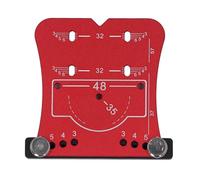 Maschera per fori cerniera da 35 mm Modello di punzonatura efficiente per la lavorazione del legno Porta dell'armadio in lega di alluminio (Rossa)