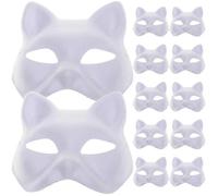 Maschera per gatti da 12 pezzi, maschera per spettacoli, maschera vuota - CDSX
