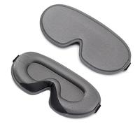 Maschera per gli occhi 3D in memory foam di seta morbida per donne e uomini patch per gli occhi confortevole tre maschere per gli occhi traspirante, Argento