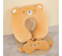 Maschera per gli occhi a forma di U Cuscino a forma di U Cuscino per il collo in memory foam a rimbalzo lento cuscino per il collo auto aereo da viaggio cuscino