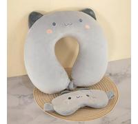 Maschera per gli occhi a forma di U Cuscino a forma di U Cuscino per il collo in memory foam a rimbalzo lento cuscino per il collo auto aereo da viaggio cuscino