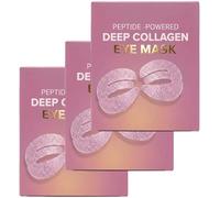 Maschera per gli occhi al collagene, maschera per occhi al collagene con peptide di collagene, patch sotto gli occhi a 360°, cerotti per occhi per linee sottili, occhi e occhiaie (3 scatole)