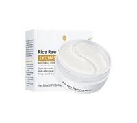 Maschera per gli Occhi al Riso, Riduce le Rughe e le Linee Sottili, Con Estratto di Riso Naturale, Schiarisce le Occhiaie e il Gonfiore, Illumina il Contorno Occhi per uno Sguardo Radioso