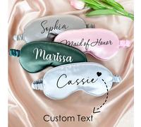 Maschera per gli occhi personalizzata, è possibile personalizzare il nome, adatta per scuola, ufficio, viaggio, damigelle, addio al nubilato, compleanno di donne, Natale, regalo pensieroso, decorativo