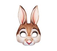 Maschera per Halloween, coniglio, maschera per il viso, maschera horror, maschera per animali a mezza faccia, per giochi di ruolo, feste, festival, club, maschera tradizionale (A)