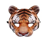 Maschera per Halloween, maschera da tigre, maschera per il viso, maschera per animali per giochi di ruolo, feste, festival, club, maschera tradizionale (#2)