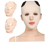 Maschera per il lifting del viso, 2 pezzi di cinturino dimagrante per il viso, maschera per lifting del traspirante riutilizzabile 3D, modellatore a V antirughe dimagrante completo per dormir
