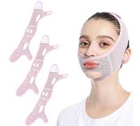 Maschera per Il Sonno per scolpire Il Viso di Bellezza, Maschera per Il Sollevamento della Linea V Riduttore per Doppio Mento, Maschere per Il Viso Modellanti della Linea V riutilizzabili (3Pcs)