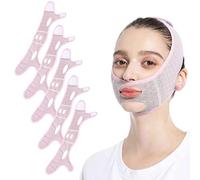 Maschera per Il Sonno per scolpire Il Viso di Bellezza, Maschera per Il Sollevamento della Linea V Riduttore per Doppio Mento, Maschere per Il Viso Modellanti della Linea V riutilizzabili (5Pcs)