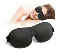 Maschera per il sonno sagomata 3D Maschera per gli occhi con blocco della luce al 100% Materiale ultra morbido e delicato sulla pelle Copertura per gli occhi traspirante per il riposo Viaggi Yoga