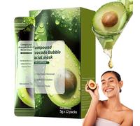 Maschera per il viso a bolle di avocado, maschera di fango essence a pulizia profonda, rimuovere i punti neri e pori puliti, pelle idratante e nutriente, cura della pelle delicata (1PC)