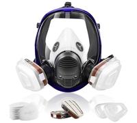 Maschera per il viso completo con filtro | anti-appannamento, anti-gas, anti-polvere, maschera a gas | maschera completa ideale per vernici, vernici, falegnameria, lavori di costruzione, levigatura