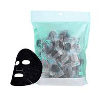 Maschera per il viso compressa 100 pezzi, ultra sottile e idratante, in carta di bambù nero attivato al carbone vegetale, monouso e compatibile con tutti i tipi di pelle