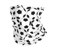 Maschera per il viso con stampa a forma di pallone da calcio in bianco e nero sciarpa per il freddo sciarpa scaldacollo invernale antivento per uomini e donne