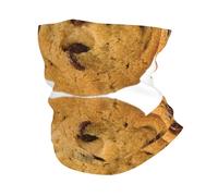 Maschera per il viso con stampa di biscotti al cioccolato, sciarpa per il freddo, scaldacollo invernale antivento per uomini e donne