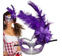 Maschera per il viso, copertura per gli occhi, per carnevale, per maschera, Mardi Piuma, copertura per il viso, accessorio per feste di carnevale, maschera, Halloween, cosplay