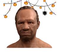 Maschera per il viso da vecchio - Copricapo di Halloween in lattice realistico | Maschera elastica per personaggi cosplay per spettacoli di feste Festival Casa stregata Bar Costume Prop, Copricapo tra