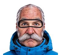 Maschera per il viso di un vecchio realistico, con stampa di un vecchio | Divertente copriviso per inverno, all'aperto, moto, bicicletta, equitazione, pesca, sport, snowboard, Halloween, cosplay