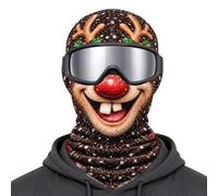 Maschera per il viso di un vecchio stile natalizio, elasticizzata | Maschera da sci antivento per esterni, inverno, Halloween, cosplay, tempo freddo, moto, ciclismo, equitazione, pesca