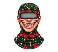 Maschera per il viso di un vecchio stile natalizio, elasticizzata | Maschera da sci antivento per inverno, Halloween, cosplay, tempo freddo, all'aperto, moto, equitazione, pesca, corsa