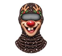 Maschera per il viso di un vecchio, umoristico, in pile, stile natalizio | Maschera da sci antivento per inverno, Halloween, cosplay, tempo freddo, all'aperto, moto, equitazione, pesca, corsa