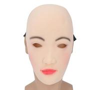 Maschera per il viso donna in lattice realistico, copertura integrale morbida ed elastica con fori per gli occhi, per cosplay, feste di crossdressing ed eventi a tema, realizzata