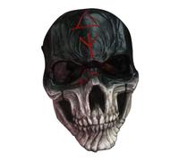 Maschera per il viso Halloween con scheletro spaventoso e realistico in lattice elasticizzato
