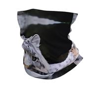 Maschera per il viso in stile fascia, con motivo leopardo delle nevi, adatta per viaggi, sci e ciclismo.