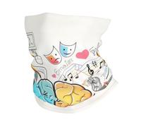 Maschera per il viso in stile fascia, fascia sportiva con motivo cervello umano, adatta per viaggi, sci e ciclismo.