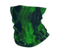 Maschera per il viso in stile fascia, motivo pianta della giungla tropicale, adatta per viaggi, sci e ciclismo.