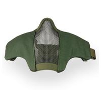 Maschera per il viso pieghevole per softair, protezione tattica a metà viso, per cosplay, caccia, paintball, ciclismo, oggetti di scena per film (verde)
