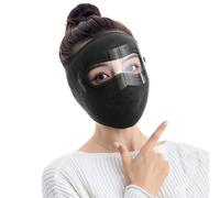 Maschera Per Il Viso Spessa Antivento Invernale Unisex Cappuccio Con Copertura Integrale Del Viso Per La Guida Di Moto Elettriche (nero) Tagli UnicaPoliestere