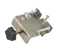 Maschera per installazione di ante di armadietti, per lavorazione del legno, morsetto di montaggio in metallo da 1 a 39 mm, spessore 2 mm, supporto non si rovina, installazione senza trapano (argento)