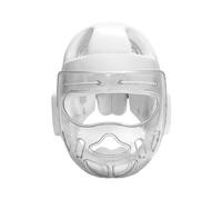 Maschera per karate, casco da boxe, per arti marziali, kickboxing, sparring, taglia L, colore: bianco