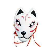 Maschera per kitsune giapponese - Prop di cosplay animale, costume unisex | Maschera in maschera ispirata alla , attrezzatura da festa del festival, abbigliamento per feste culturali per adulti,