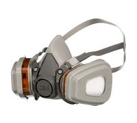 3M Respiratore semimaschera per verniciatura a spruzzo 6002C con filitri rimovibili, protezione di livello A2P2 da gas e vapori organici e polveri sottili-1 set (semimaschera e filtri inclusi)