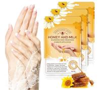 Maschera Per Le Mani Guanti, 3 Paia Maschera Idratanti Per Mani Esfoliante al Miele con Estratti Vegetali Naturali, Collagene, Sbiancanti e Antietà, Riparazione Della Pelle Ruvida