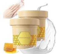 Maschera per le mani in cera di latte al miele, maschera esfoliante per le mani per idratare le mani, cera per le mani al miele al latte, maschera per idratare le mani, cura delle mani (2 pezzi, 300