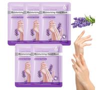 Maschera per Mani con Estratto di Lavanda, Hand Mask, Confezione da 5 Pezzi, Guanti Idratanti per la Sbiancamento Cura delle Mani, Per la Pelle Secca, Invecchiata e Screpolata
