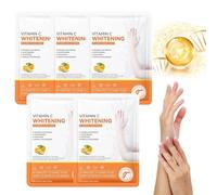 Maschera per Mani con VC, Hand Mask, Confezione da 5 Pezzi, Guanti Idratanti per la Sbiancamento Cura delle Mani, Per la Pelle Secca, Invecchiata e Screpolata