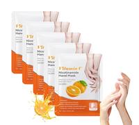 Maschera per Mani con Vitamina C, Hand Mask, Confezione da 5 Pezzi, Guanti Idratanti per la Sbiancamento Cura delle Mani, Per la Pelle Secca, Invecchiata e Screpolatae