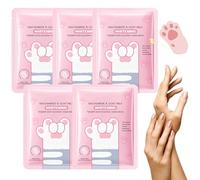 Maschera per Mani, Confezione da 5 Pezzi, Hand Mask, Guanti Idratanti per la Sbiancamento Cura delle Mani, Per la Pelle Secca, Invecchiata e Screpolata