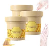 Maschera per mani in cera di latte al miele, maschera esfoliante per le mani, idratante e nutriente, esfoliante per la cura delle mani (3 pezzi)