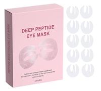 Maschera per occhi al collagene con peptidi profondi, cerotti sotto gli occhi per occhiaie e occhi gonfi, design in tre pezzi copre l'intera area degli occhi per linee sottili e borse per gli occhi, 5