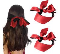 Maschera per Occhi in Raso, Benda Sexy,Benda per Dormire,Occhi Bendati, Maschera per Dormire in Raso,Maschera in Raso Benda per gli Occhi,Maschera per Occhi Bendati,Coppie d'amore,Nero rosso,2PCS