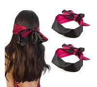 Maschera per Occhi in Raso, Benda Sexy, per Dormire Bendati, Coppie d'amore, 2 pezzi