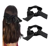 Maschera per Occhi in Raso, Benda Sexy per Dormire, Occhi Bendati, Coppie d'Amore, Nero, 2 Pezzi