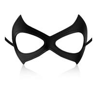 Maschera per Occhi Neri per Donna, Maschera Catwoman di Halloween Maschera Nera Cat Woman Costume Costume da Festa di Halloween Accessorio per Costume Cosplay (Cuciture Nere)