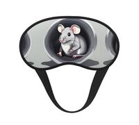 Maschera per occhi universale leggera con topo nel buco: ideale per viaggi, sonnellini in ufficio e lavoro a turni. Fornisce un ambiente confortevole per dormire