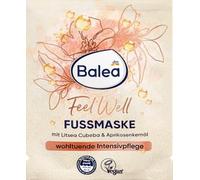 Maschera per piedi Feel Well Litsea Cubeba & Olio di Chicco di Albicocca, 15 ml - Marchio DM Germania - Compatibile con balea - Fußmaske Feel Well Litsea Cubeba & Aprikosenkernöl, 15 ml